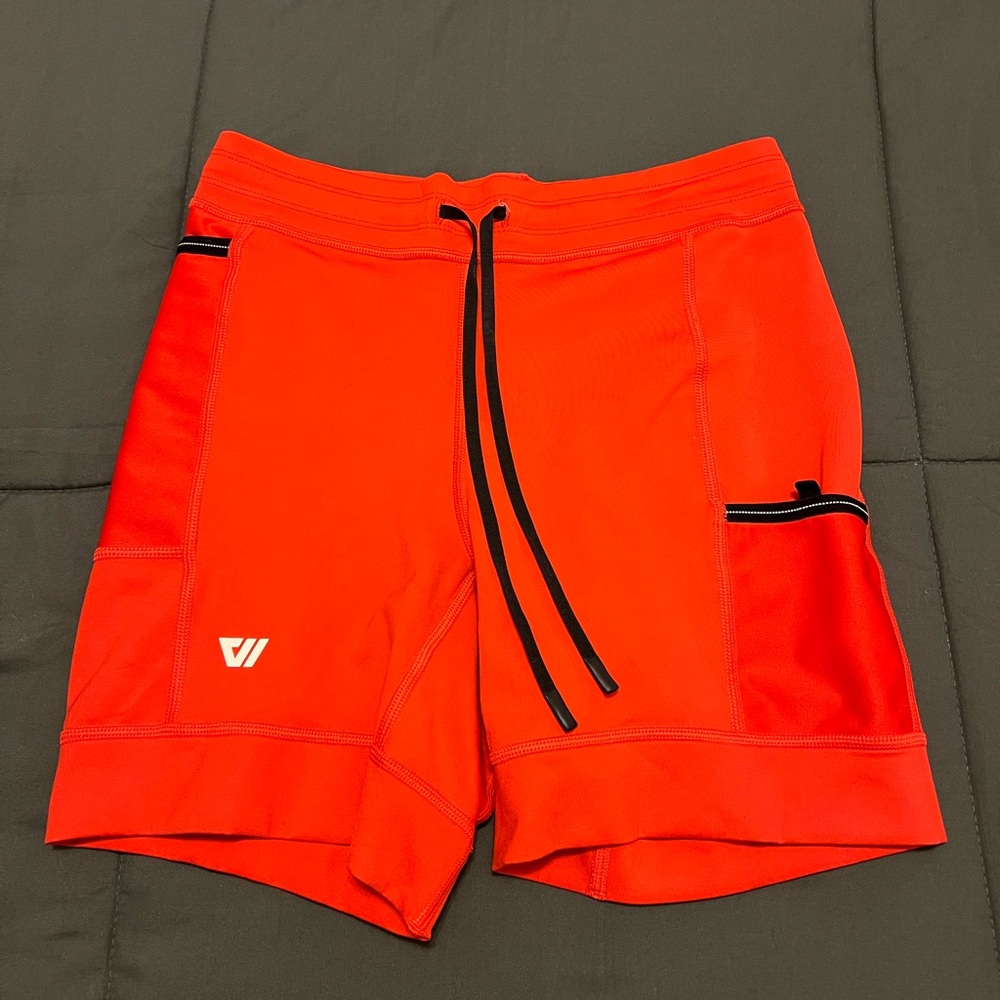 Wolaco Men's Running 1/2 Tights in Lava Red